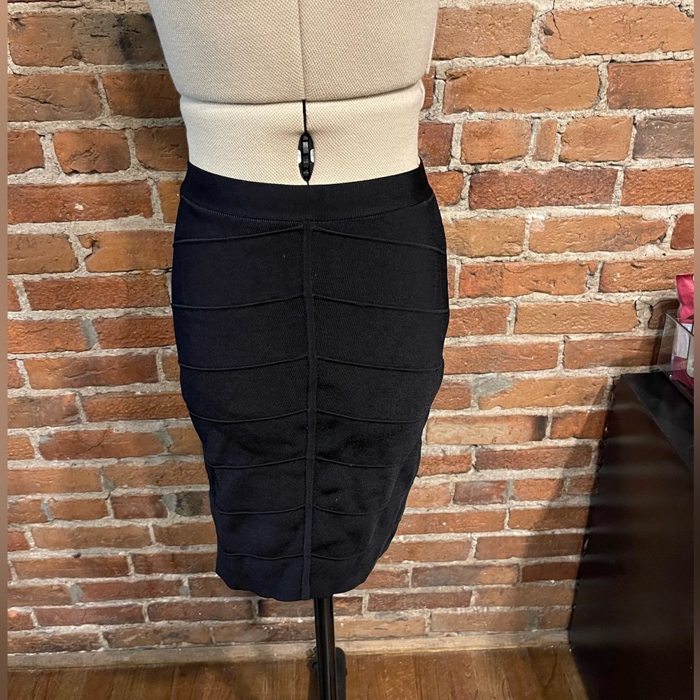Black Bebe bodycon skirt, size medium